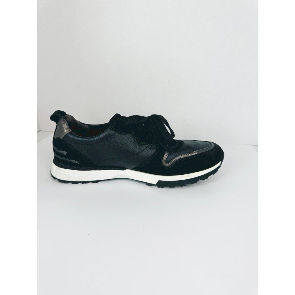 Paul Green Leather Weaver Sneaker in Black Combo (Women) size UK 6.5 / US 9